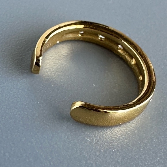 14K Gold Vermeil CZ Ear Cuff - Picture 4 of 4
